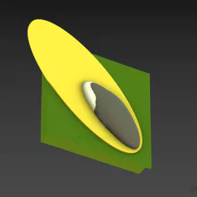 Oval Sconce Lamp 3d model