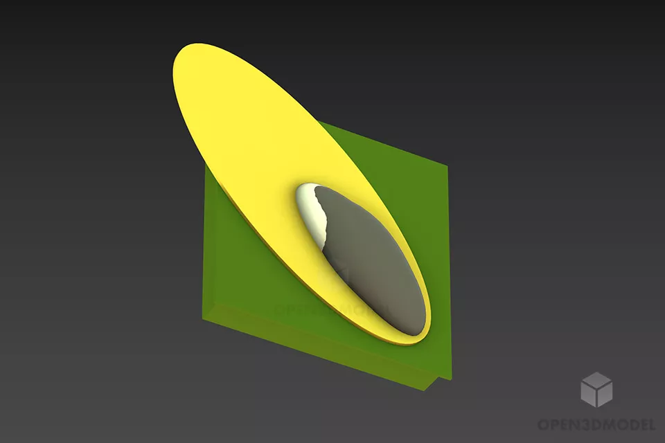 Round Pendant Lamp With Twist Shade 3d model