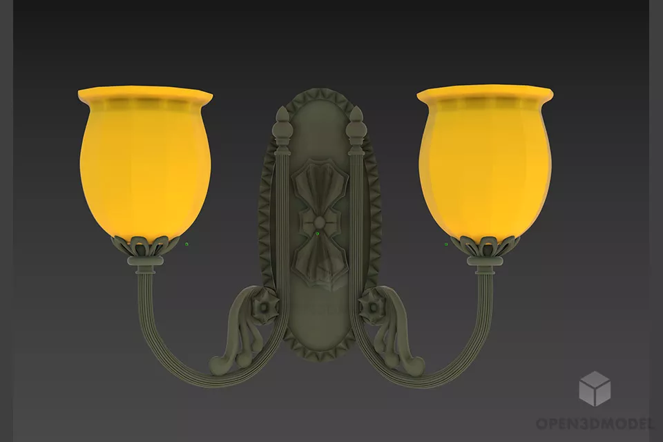 Antique Luster Rinoa With Carved Frame 3d model