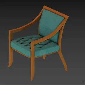 Modernism Armchair Fabric Seat 3d model