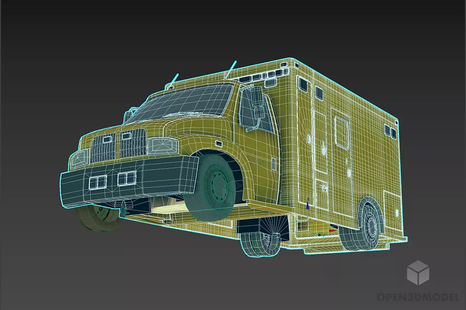 Firetruck Small Us Vehicle 3d model 2