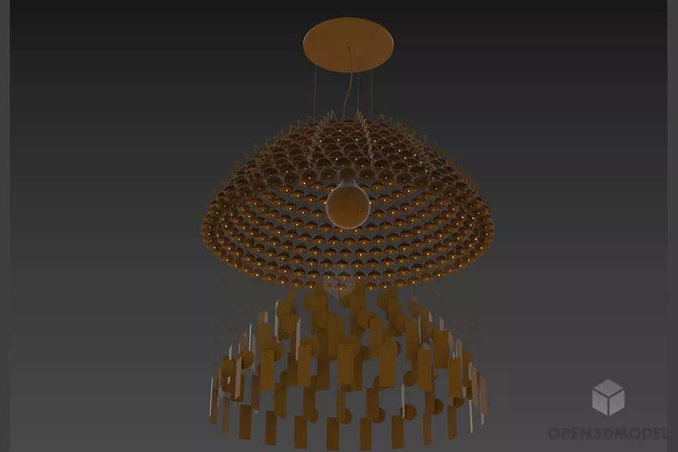 Table Lamp Wheel Shape 3d model