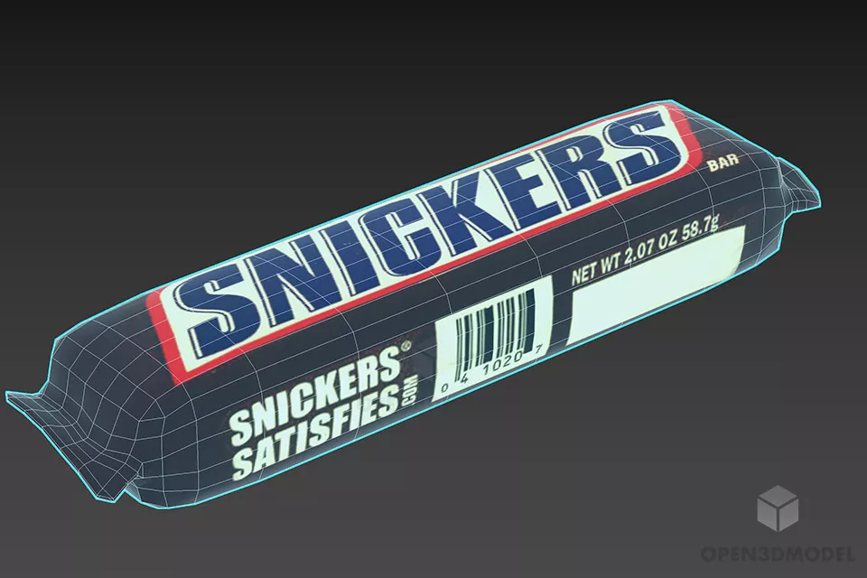 Chocolate Bar Food 3d model 2