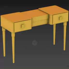 Stool Table With Drawers 3d model