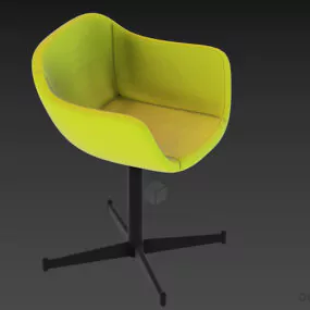 Salon Fixed Leg Armchair 3d model