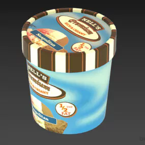 Ice Cream Box 3d model