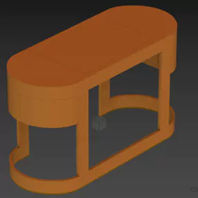 Oval Table Modernism Furniture 3d model