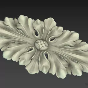 Plaster Rosette Ceiling Decoration 3d model