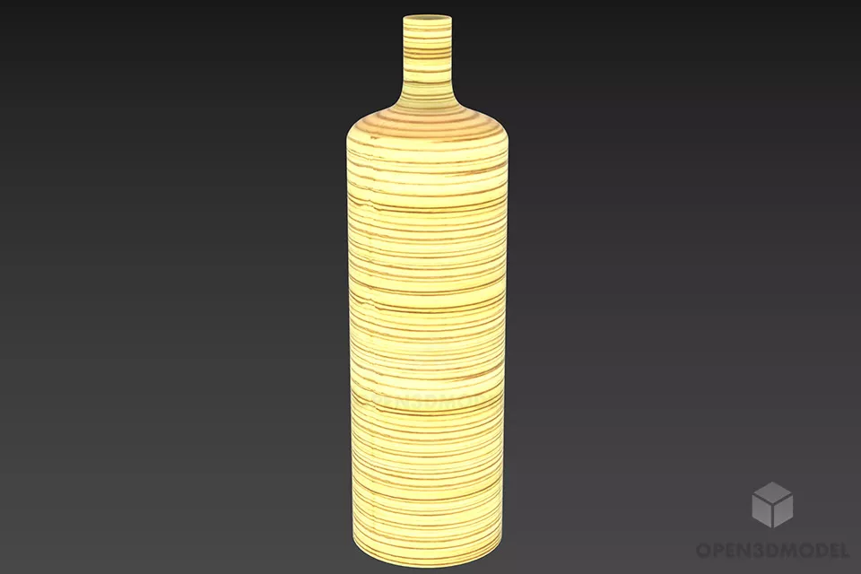 Round Rosette Carved Style 3d model