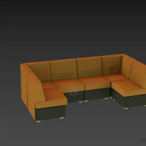 U Sofa, Cafe Chair Furniture 3d model