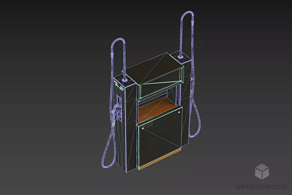 Filling Oil Station Machine 3d model 2