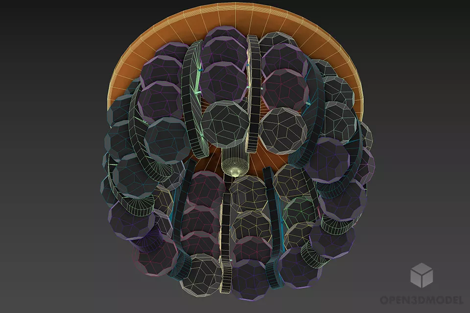 Glass Cup Lamp 3d model 2