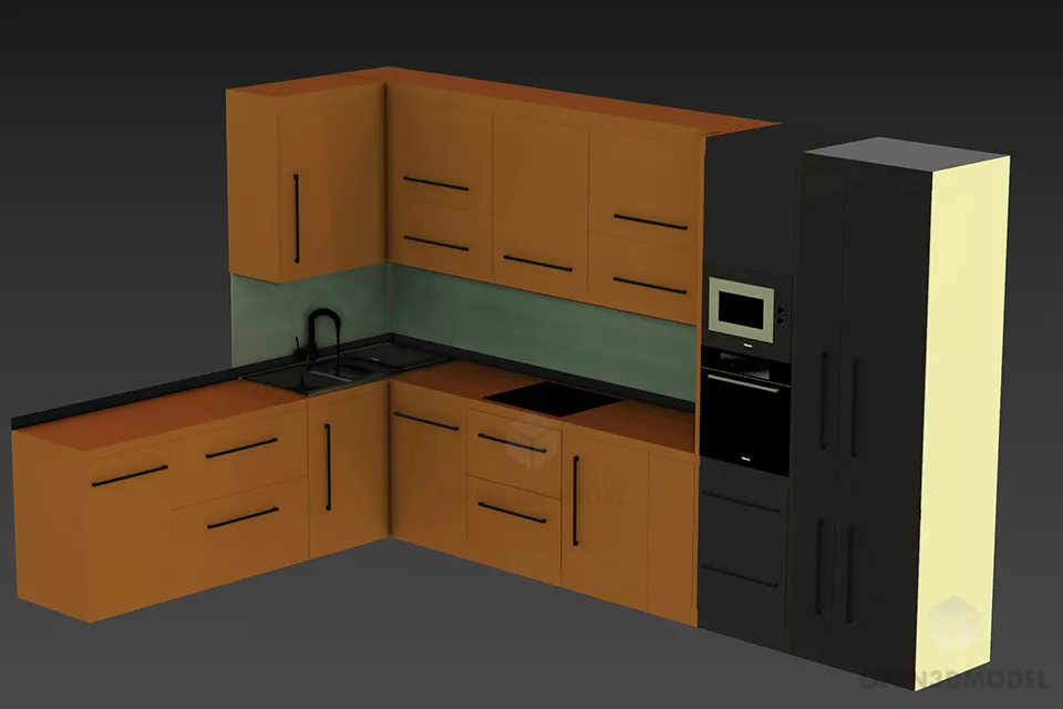 Antique Cabinet Glasscase Giorgio 3d model