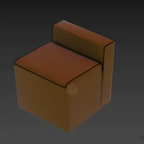 Thick Upholstery Seat 3d model
