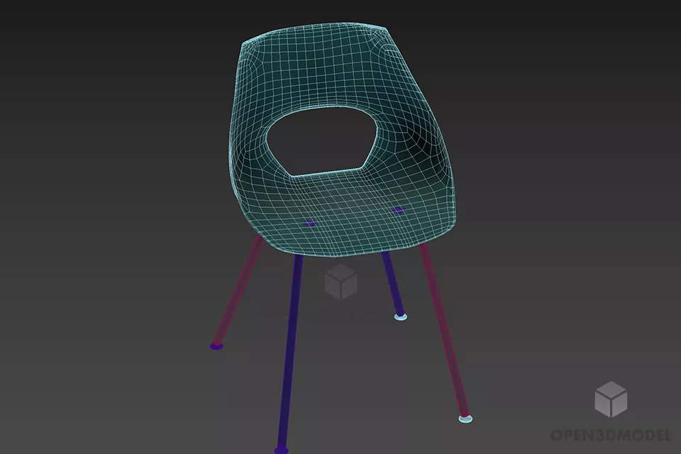 Coffee Chair Tonneau 3d model 2