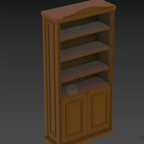 Walnut Bookcase 3d model