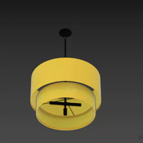 Pendant Lamp Two Tier Round Shade 3d model