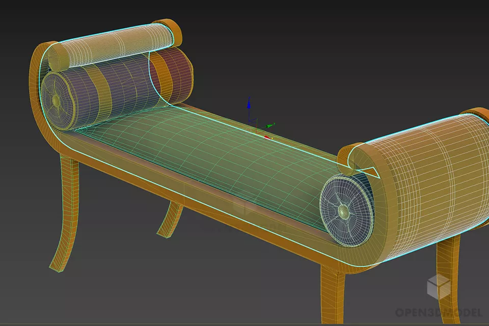 Lounge Seat 3d model 2
