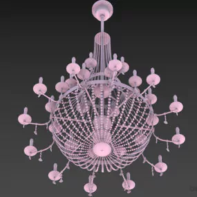 Crystal Chandelier Antique Ceiling Lamp 3d model