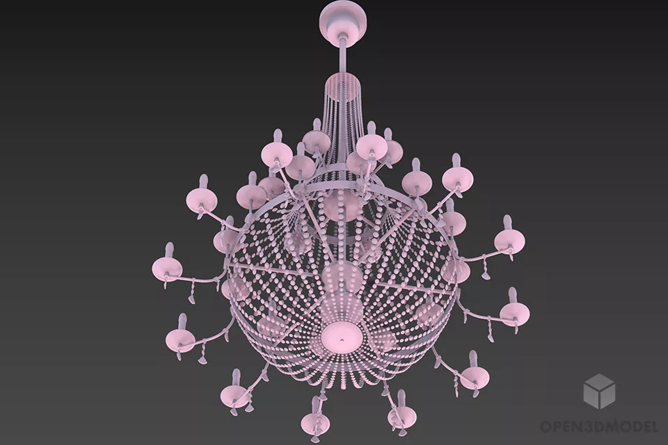 Crystal Cone Table Lamp 3d model