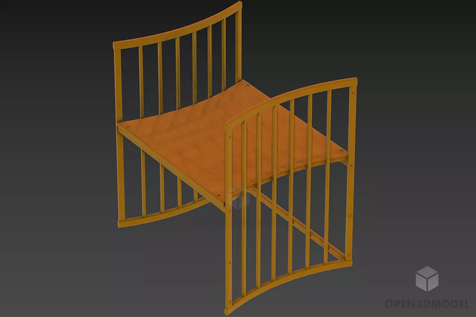Modern Office Table With Stylist Drawers 3d model