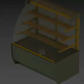 Showcase Store Glass Shelf 3d model