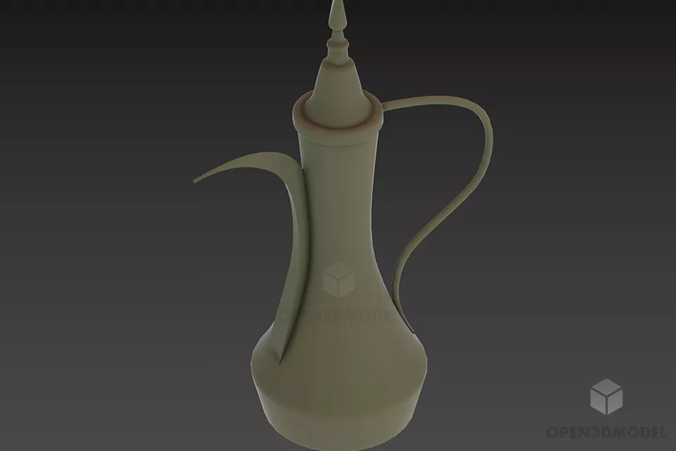 Aluminum Jug With Handle 3d model