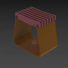 Modernism Wood Chair Henr 3d model