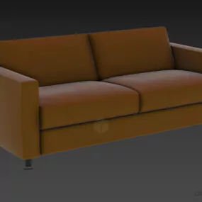 Modern Leather Sofa Two Seats 3d model