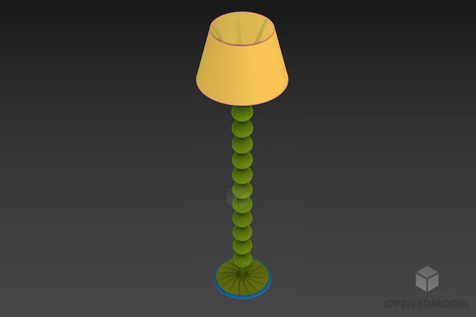 Reading Table Lamp With Round Stand 3d model