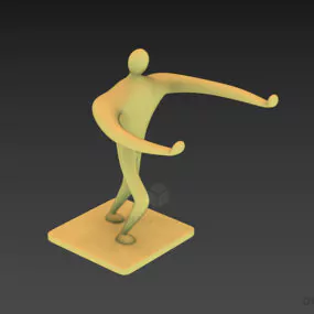 Figurine Human Abstract Shape 3d model
