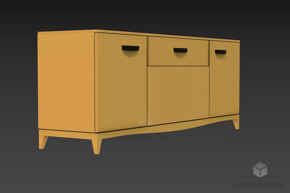 Office Locker With Drawers 3d model