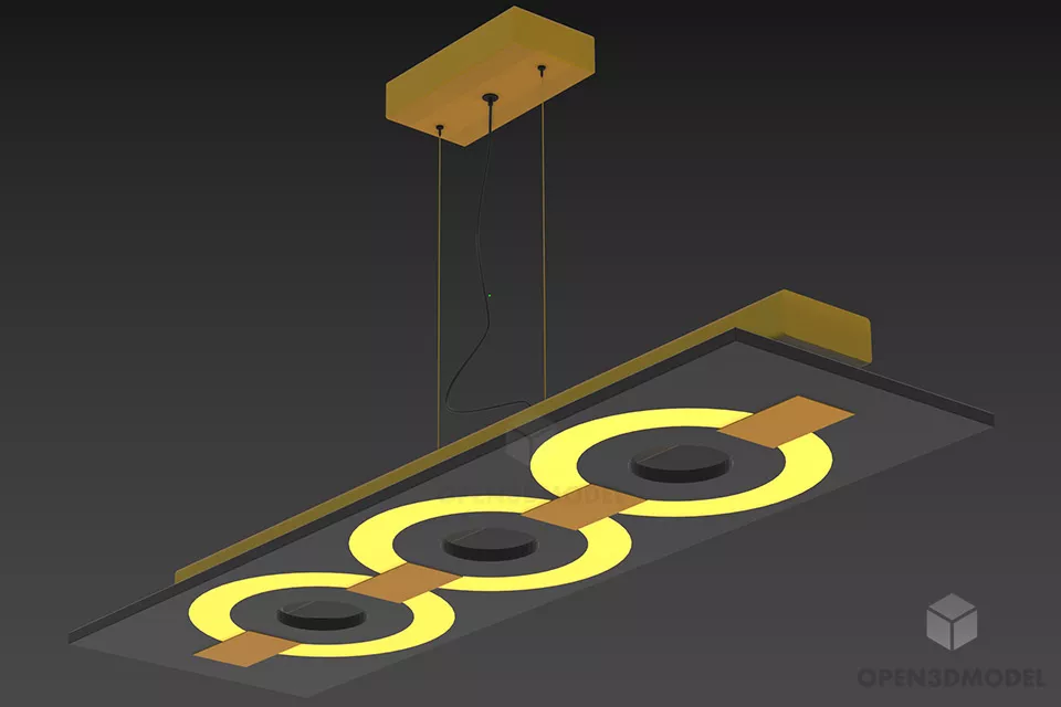 Modernism Curved Lamp 3d model
