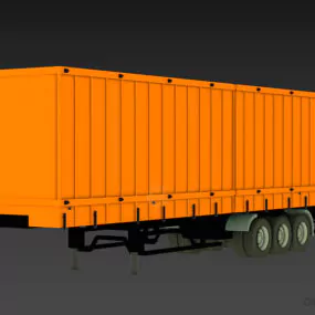 Box Trailer Vehicle Part 3d model