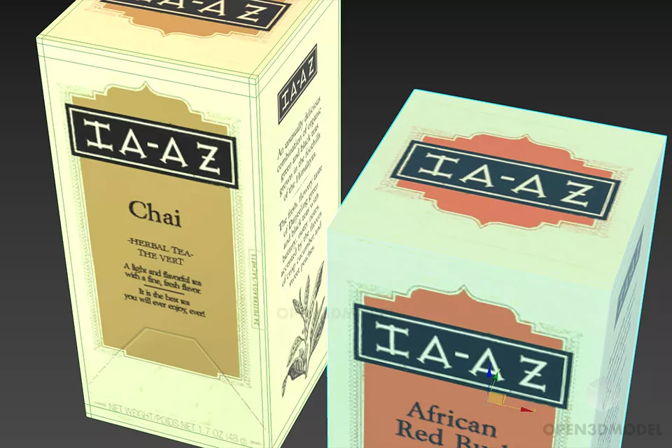 Double Tea Box 3d model 2