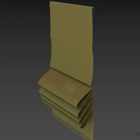 Roll Curtain, Textile Curtain 3d model