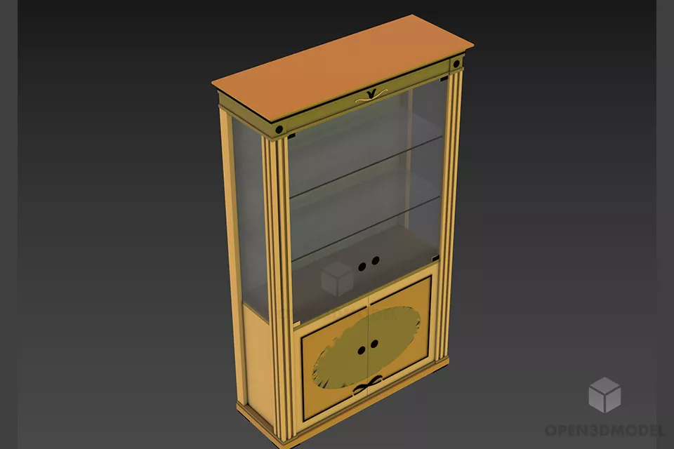 Bathroom Glass Shelf Wall Mounted 3d model