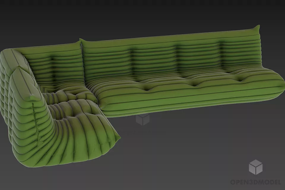 Upholstery Sofa Argus With Small Cushion 3d model