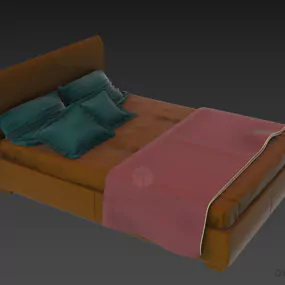 Hotel Bed Letto, Bedroom Set 3d model