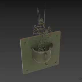 Vase Decoration Wall Mounted 3d model