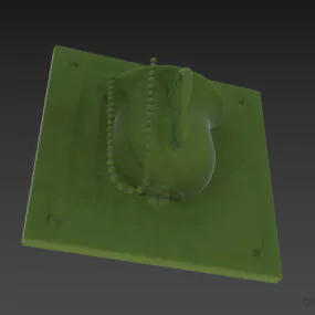Vase Cup Shape Decoration, Wal Mounted 3d model
