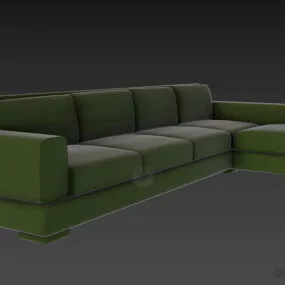 Modern Leather Sofa, Sectional Sofa 3d model