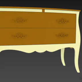 Antique Locker Cantoria, Curved Locker 3d model