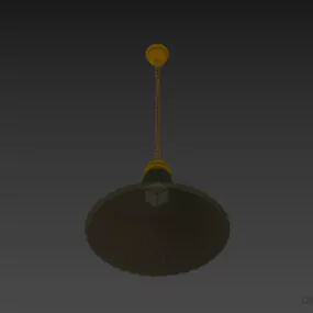 Pendant Lamp Grey Glass Shell Shape 3d model