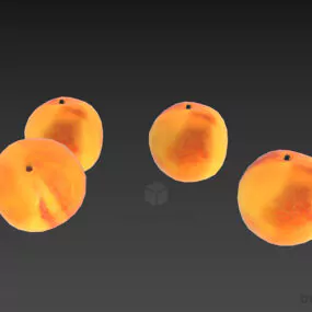 Peaches Fruit 3d model