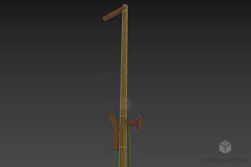 Shower Equipment Stainless Steel Shower 3d model 2