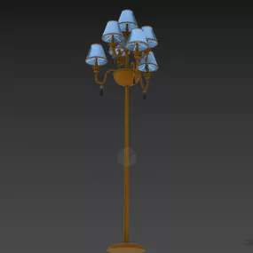 Boutique Golden Torchere Lamp, Antique Floor Lamp 3d model