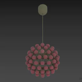 Pendant Lamp Sphere Glass Purple Color 3d model