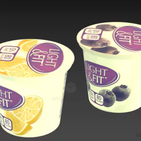 Yogurt Dairy Food Product 3d model