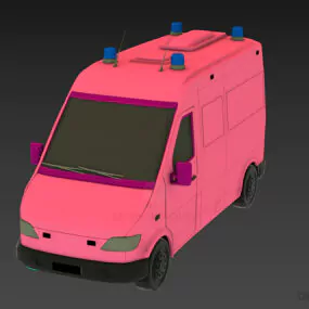 Western Ambulance Car 3d model